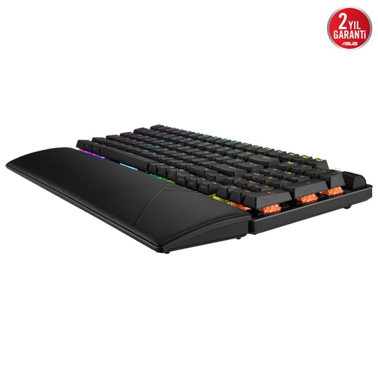 Asus STRIX SCOPE II 96 Wireless SIYAH Mekanik Oyuncu Klavyesi - NX Snow Switch, Türkçe Q, BT, RGB, Bilek Desteği
