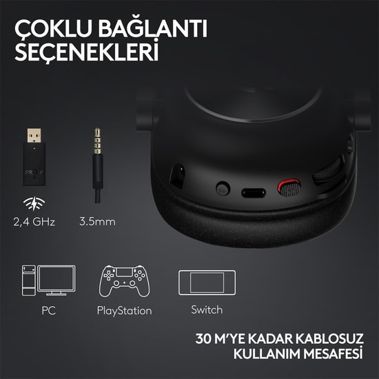 Logitech G Pro X 2 Lightspeed Kablosuz Bluetooth Gaming Headset - Beyaz 981-001269 Kulaklık