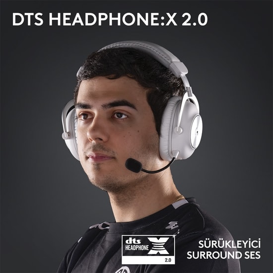 Logitech G Pro X 2 Lightspeed Kablosuz Bluetooth Gaming Headset - Beyaz 981-001269 Kulaklık