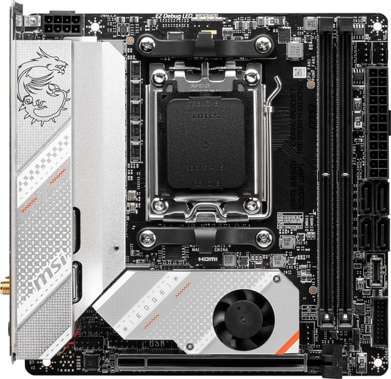 MSI MPG B650I EDGE WIFI AMD B650 AM5 DDR5 7200MHz (OC) Mini-ITX Anakart - HDMI, M.2, USB 3.2, 2.5G LAN, WIFI 6E