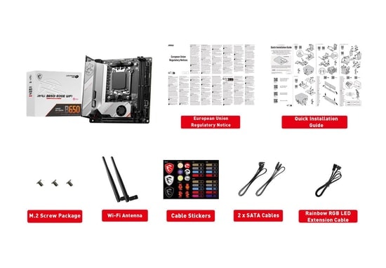 MSI MPG B650I EDGE WIFI AMD B650 AM5 DDR5 7200MHz (OC) Mini-ITX Anakart - HDMI, M.2, USB 3.2, 2.5G LAN, WIFI 6E