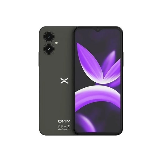 Omix X5 Grafit 128 GB Akıllı Telefon - 6.56" Ekran, 4GB Ram, 18W Hızlı Şarj, 5000mAh Batarya, IPX3