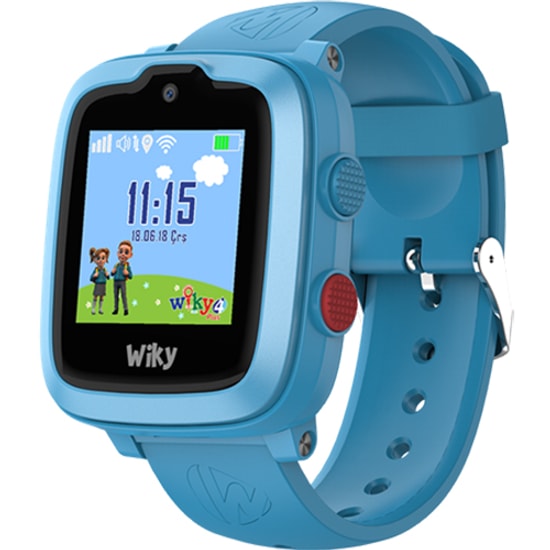 Wiky Watch 4 Plus Mavi Akıllı Çocuk Saati - 1.3" Ekran, GPS Takip, Sesli & Görüntülü Arama, Adımsayar