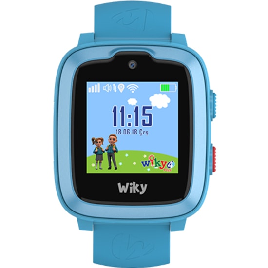 Wiky Watch 4 Plus Mavi Akıllı Çocuk Saati - 1.3" Ekran, GPS Takip, Sesli & Görüntülü Arama, Adımsayar