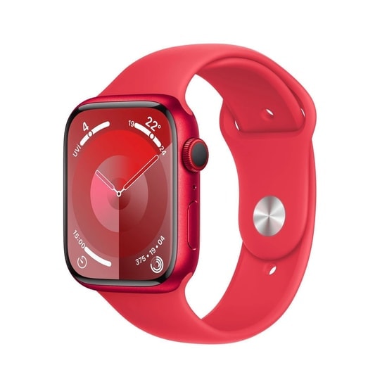 Apple Watch Series 9 Cellular 45mm Kırmızı Alüminyum Kasa ve Spor Kordon M/L Akıllı Saat - 64 GB, Türkiye Garantili