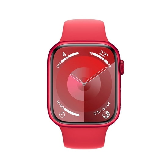 Apple Watch Series 9 Cellular 45mm Kırmızı Alüminyum Kasa ve Spor Kordon M/L Akıllı Saat - 64 GB, Türkiye Garantili
