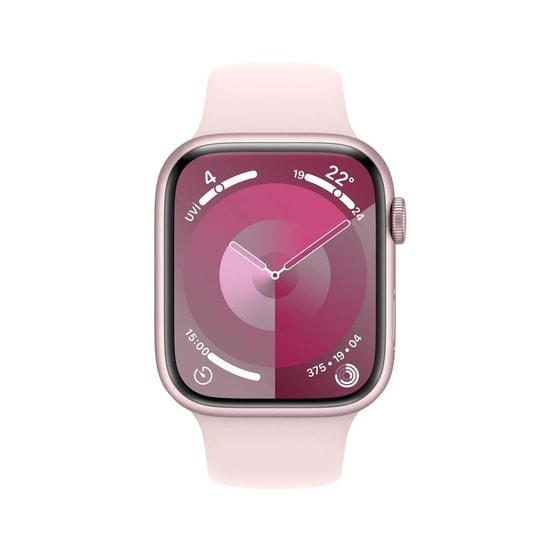Apple Watch Series 9 GPS+Cellular 45mm Pembe Alüminyum Kasa ve Spor Kordon M/L 64 GB Akıllı Saat - Türkiye Garantili