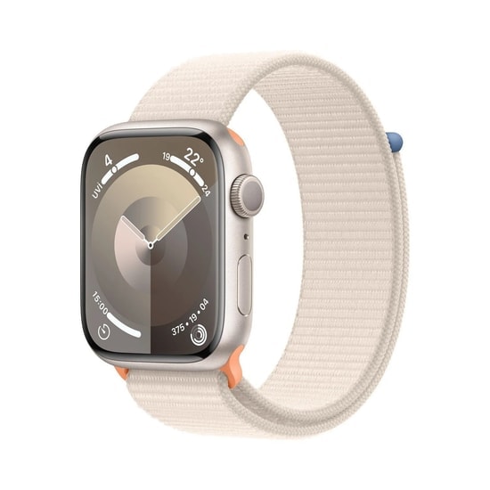 Apple Watch Series 9 45mm Yıldız Işığı Alüminyum Kasa ve Spor Loop Akıllı Saat - 64 GB, Türkiye Garantili