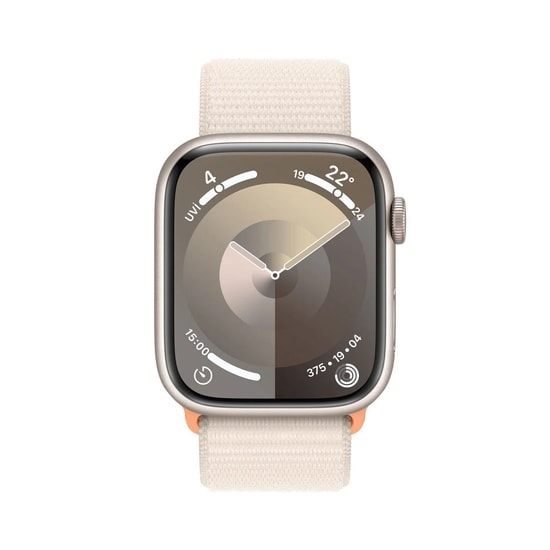 Apple Watch Series 9 45mm Yıldız Işığı Alüminyum Kasa ve Spor Loop Akıllı Saat - 64 GB, Türkiye Garantili