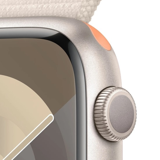 Apple Watch Series 9 45mm Yıldız Işığı Alüminyum Kasa ve Spor Loop Akıllı Saat - 64 GB, Türkiye Garantili