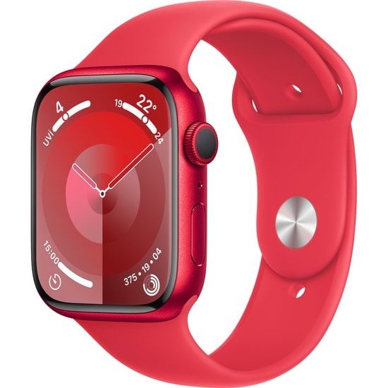Apple Watch Series 9 GPS+Cellular 41mm Kırmızı Alüminyum Kasa ve Spor Kordon S/M 64 GB Akıllı Saat - Türkiye Garantili