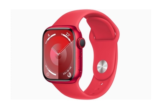Apple Watch Series 9 GPS 45mm Kırmızı Alüminyum Kasa ve Kırmızı Spor Kordon S/M Akıllı Saat - GPS, TR Garanti, EKG SpO2