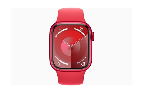 Apple Watch Series 9 GPS 45mm Kırmızı Alüminyum Kasa ve Kırmızı Spor Kordon S/M Akıllı Saat - GPS, TR Garanti, EKG SpO2