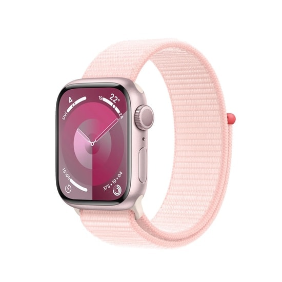 Apple Watch Series 9 41mm Pembe Alüminyum Kasa ve Uçuk Pembe Spor Loop 64 GB Akıllı Saat - Türkiye Garantili
