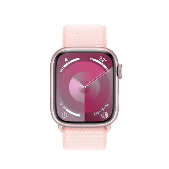 Apple Watch Series 9 41mm Pembe Alüminyum Kasa ve Uçuk Pembe Spor Loop 64 GB Akıllı Saat - Türkiye Garantili