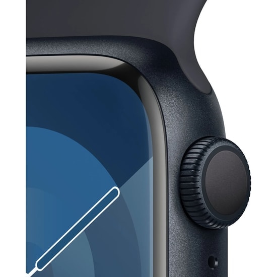 Apple Watch Series 9 41mm Gece Yarısı Alüminyum Kasa ve Spor Kordon S/M 64 GB Akıllı Saat - GPS, EKG, SpO2, TR Garantili