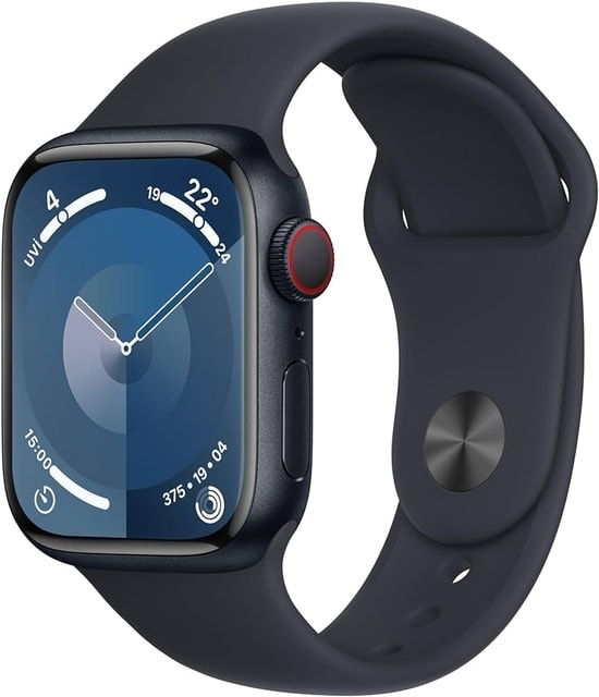Apple Watch Series 9 41mm Gece Yarısı Alüminyum Kasa ve Spor Kordon S/M 64 GB Akıllı Saat - GPS, EKG, SpO2, TR Garantili