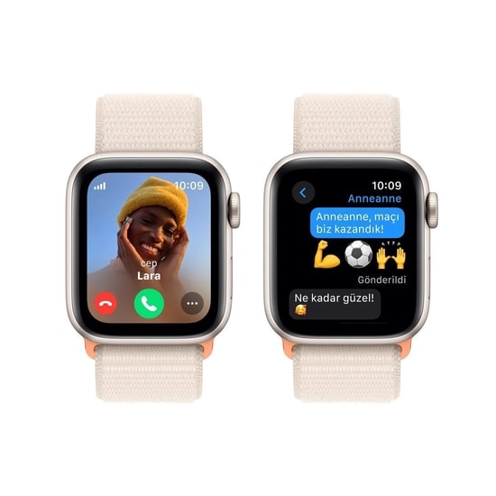 Apple Watch SE 2 2023 Cellular 40mm Yıldız Işığı Alüminyum Kasa ve Spor Loop Akıllı Saat - 1.57", 32GB, OLED, TR Garanti