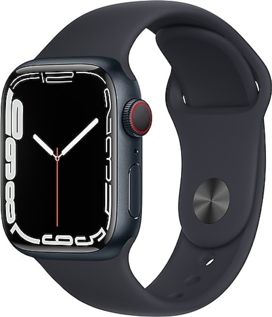 Apple Watch Series 8 Cellular 41mm Gece Yarısı Alüminyum Kasa ve Spor Kordon Akıllı Saat - 32GB, TR Garantili, EKG, SpO2