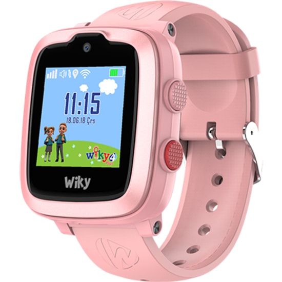 Wiky Watch 4 Plus Pembe Akıllı Çocuk Saati - GPS Takip, Sesli Görüşme, SOS, Güvenli Çit Özellikli