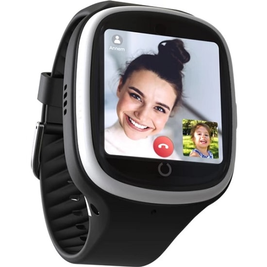 Bilicra Connect Siyah Akıllı Çocuk Saati - GPS, Görüntülü Görüşme, IP67, 2MP Kamera, 800mAh Pil