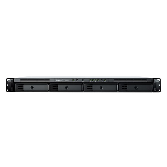 Synology RS422PLUS 4 Disk (3.5/2.5") Yuvalı 1U Rack NAS Depolama - AMD 2 Çekirdekli, 2GB DDR4, USB 3.2, Gigabit Ethernet