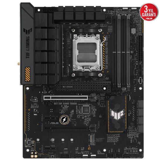 Asus TUF Gaming A620-PRO WiFi AMD A620 ATX Ana Kart - AM5, DDR5 6400MHZ, HDMI, DP, Çift M.2, USB 3.2, ARGB, 2.5Gbit LAN