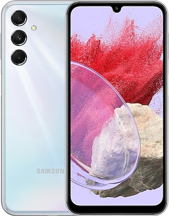 Samsung Galaxy M34 5G Gümüş 128GB Akıllı Telefon- 6GB RAM, 6.5" 120Hz Ekran, 6000mAh Batarya, Türkiye Garantili