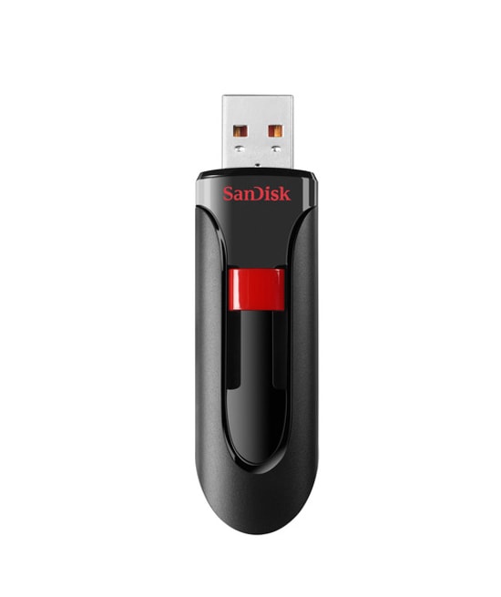 SanDisk Cruzer Glide 64GB USB 2.0 Flash Bellek SDCZ60-064G-B35 - Kırmızı/Siyah, Güvenli Veri Depolama ve Taşıma Çözümü