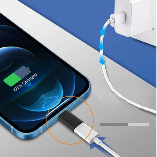 Nettech NT-26540 Micro USB to Lightning Dönüştürücü Adaptör (Siyah) - Hızlı Şarj ve Veri Aktarımı