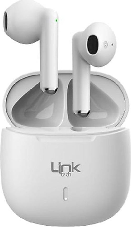 LinkTech TW10 Mini Bluetooth TWS Beyaz Kulaklık - 5.1 EDR, Mikrofonlu, Type-C Şarjlı, 13mm Sürücü, 15 Saat Pil Ömrü