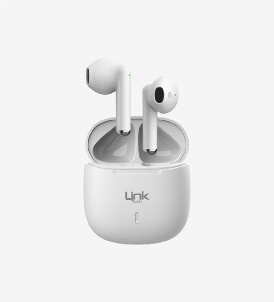 LinkTech TW10 Mini Bluetooth TWS Beyaz Kulaklık - 5.1 EDR, Mikrofonlu, Type-C Şarjlı, 13mm Sürücü, 15 Saat Pil Ömrü