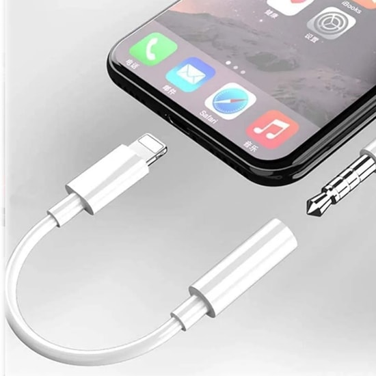 Nettech JH-002 Beyaz Jack to Lightning Dönüştürücü (NT-91551) - Yüksek Hızlı Data Aktarımı, 24 Ay Garantili