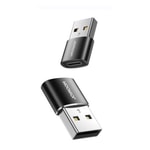JOYROOM S-H152 USB Dişi to Type-C Erkek Dönüştürücü Adaptör (Siyah) - Hızlı Şarj & Veri Aktarımı, Alüminyum Alaşım