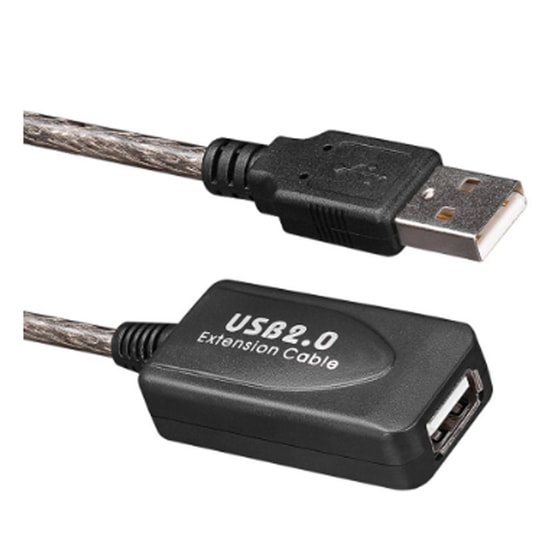Hadron HDX7537 USB Uzatma Kablosu (Erkek-Dişi) 15 Metre - Siyah Renk Yüksek Hızlı Data Aktarımı