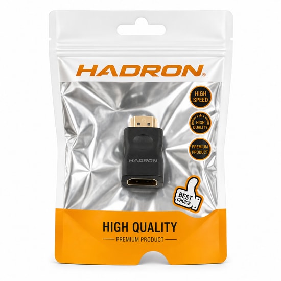 Hadron HDX1269 Siyah HDMI Mini to HDMI Dönüştürücü - L Tipi Adaptör, 4K, 1080p ve 3D Destekli HDMI Çevirici