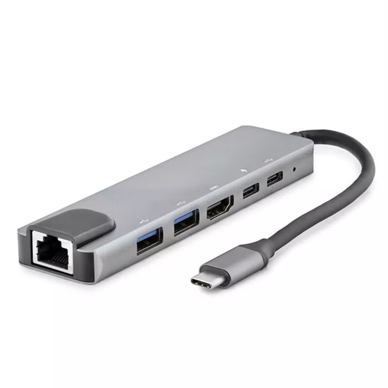 Hadron HDX7791 USB, HDMI, PD'den Type-C 3in1 Dönüştürücü - Yüksek Hızlı Şarj ve Görüntü Aktarımı