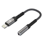 Nettech NT-OT01 Siyah Lightning - 3.5mm Jack Dönüştürücü Adaptör - Yüksek Kaliteli Ses Aktarımı, Alüminyum Alaşım