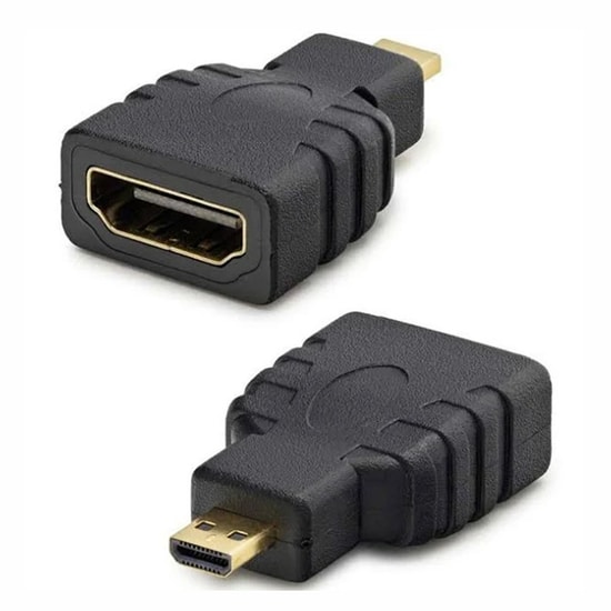 Hadron HDX1267 Siyah Micro HDMI to HDMI Dönüştürücü Adaptör - Yüksek Çözünürlüklü Görüntü Aktarımı