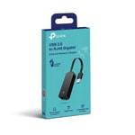 TP-LINK UE306 USB 3.0 Gigabit Siyah Ethernet Ağ Adaptörü - 1000 Mbps Hız, Katlanabilir Tasarım, Nintendo Switch Desteği