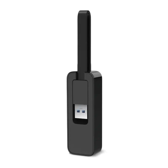 TP-LINK UE306 USB 3.0 Gigabit Siyah Ethernet Ağ Adaptörü - 1000 Mbps Hız, Katlanabilir Tasarım, Nintendo Switch Desteği
