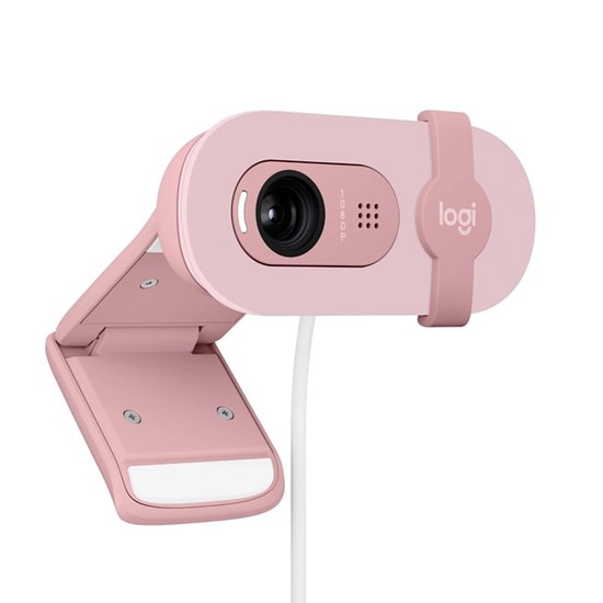 Logitech Brio 100 Pembe Full HD Webcam (960-001623) - 1080P, 30fps, Otomatik Parlaklık, Stereo Mikrofon, 150cm USB Kablo