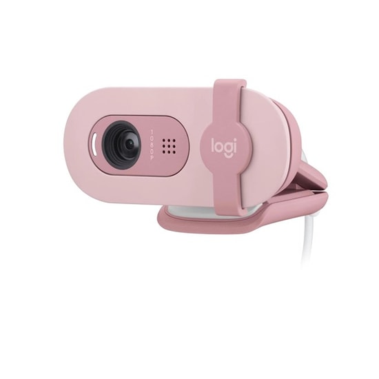Logitech Brio 100 Pembe Full HD Webcam (960-001623) - 1080P, 30fps, Otomatik Parlaklık, Stereo Mikrofon, 150cm USB Kablo