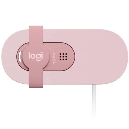 Logitech Brio 100 Pembe Full HD Webcam (960-001623) - 1080P, 30fps, Otomatik Parlaklık, Stereo Mikrofon, 150cm USB Kablo