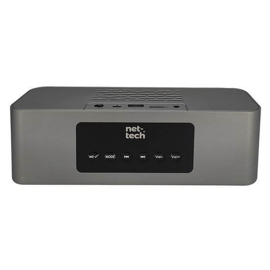 Nettech NT-BTS03 Alarm Saatli High Bass Kablosuz Bluetooth Hoparlör - Siyah, Taşınabilir, 10 Metre Çekim Alanı