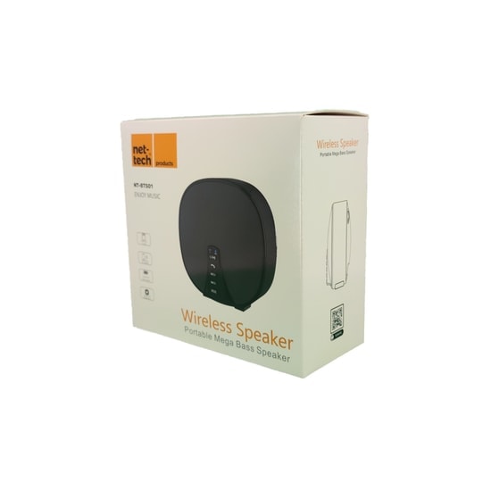 Nettech NT-BTS01 Kablosuz Bluetooth Hoparlör (NT-31060) - 21 Saat Müzik, Siyah, 20m Menzil, 90 dB Ses, 2000 mAh Pil