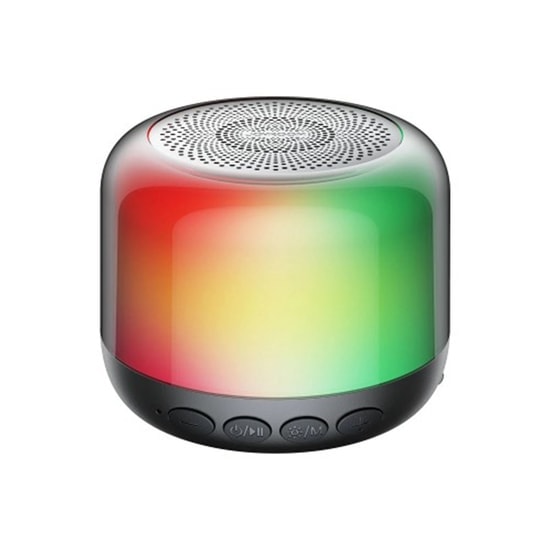 Joyroom JR-ML03 Işıklı Kablosuz Bluetooth Hoparlör (NT-96522) - Siyah, 5W Çıkış Gücü, 600mAh Batarya, 6 Saat Çalma