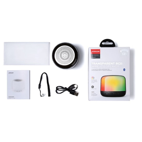 Joyroom JR-ML03 Işıklı Kablosuz Bluetooth Hoparlör (NT-96522) - Siyah, 5W Çıkış Gücü, 600mAh Batarya, 6 Saat Çalma