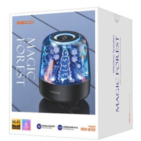 Recci RSK-W20 Magic Forest Seri Minibox Kablosuz Hoparlör - Speaker (Siyah) Bluetooth Hoparlör