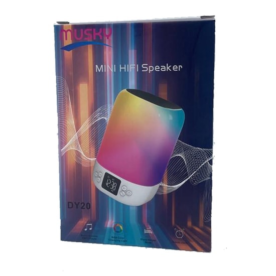 Musky DY20 Taşınabilir Mini Kablosuz Bluetooth Hoparlör (NT-102070) - Beyaz, Kompakt, Yüksek Ses Kalitesi, Uzun Pil Ömrü